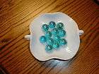 12 1 Iridescent Light Blue Glass Marbles