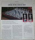  ad page   Civil War figures Chess set Game PAPER Advertising ADVERT