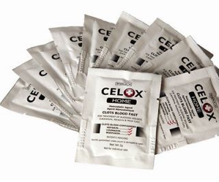 Celox Home 10x2g Pack Stops Bleeding Fast Wound Trauma Bandage First 