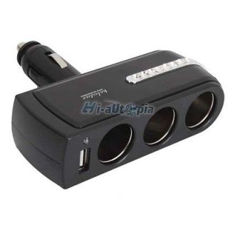   Car Cigarette Lighter Power Splitter 3030 for /MP4/PDA + USB Port