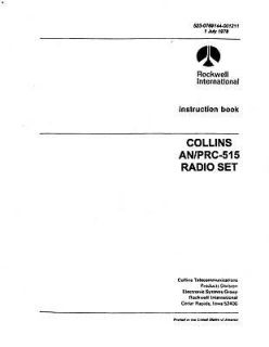 ROCKWELL COLLINS PRC 515 INSTRUCTION BOOK   PDF