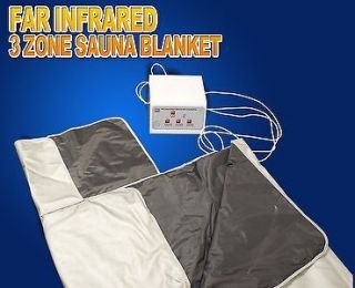 New Digital 3 Zone FIR Far Infrared Sauna Slimming Blanket Weight Lose 