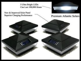   Solar Black Post Deck Cap Square Fence Lights 5 LEDs  Need More