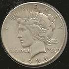 1934 S Peace Dollar Very Fine