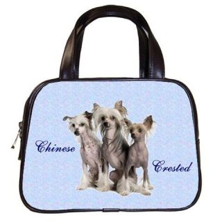   CRESTED DOG PUPPY PUPPIES WOMENS LADIES PICTURE LEATHER HANDBAG BAGS