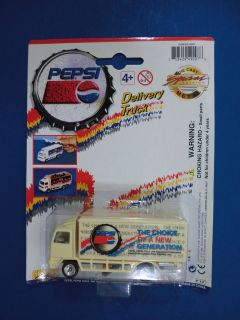 Pepsi Cola Die Cast Metal and Plastic White Delivery Truck 1997 Golden 