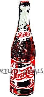 12 PEPSI BOTTLE (PE208) COOLER POP soda coca cola machine decal
