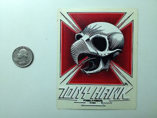   OG VINTAGE TONY HAWK 1983 IRON CROSS POWELL PERALTA SKATEBOARD STICKER