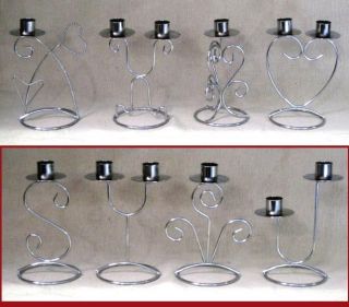 Case Lot of 24 asst Chrome plated Candle Holder Stands