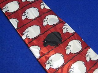 BLACK SHEEP OF THE FAMILY TIE   FRATELLO  RED / WHITE / BLACK SHEEP 