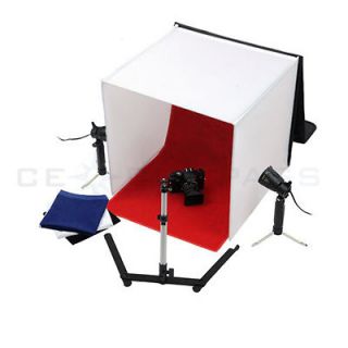 24 Photography Photo Studio Cube Tent Light Box + Lighting Stand Kit 