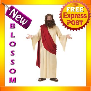 C522 Jesus Christ Holy Man Adult Religious Bibilical Xmas Costume Wig 