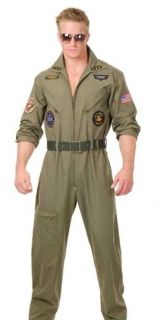 Mens Adult Flight Suit US Air Force Fancy Dress Halloween Costume