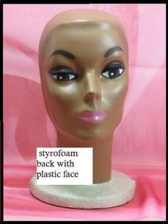 Lot of 2 Used Mannequin Plastic and Styrofoam heads