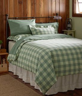   Ultrasoft Flannel Comforter Cover, Buffalo Plaid Bayleaf Pale Green