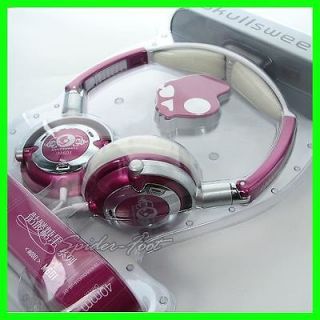 Pink Skull Lowrider OverHead Headphone for iPhone 5 4 iPod Touch  