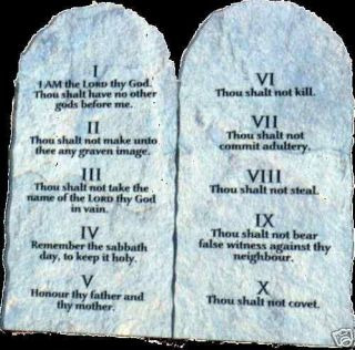 Ten Commandments Plaque Easel to stand or Hang SIX PACK
