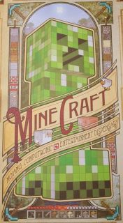 OFFICIAL MINECRAFT COMPUTRONIC POSTER W/ CREEPER   24 BY 15 NICE 