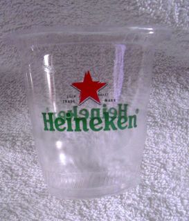 Lot of 50 New HEINEKEN Beer 12oz Plastic Party Cups Green Compostable