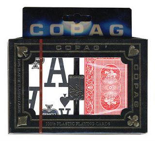 COPAG MAGNUM PLASTIC POKER PLAYING CARDS 2 POKER SIZE DECKS MEGA INDEX 