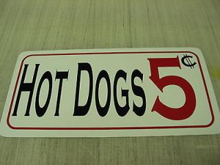 HOT DOGS Metal Sign 4 Theater Bar Pool Machine Shop Snack Club Garage 