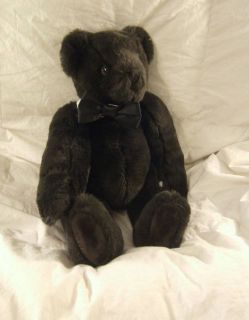 Vermont Teddy Bear Plush Stuffed Animal Brown Black Bowtie 17 Cute 