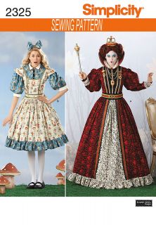   pattern 2325 Size 6 12 Women Alice in Wonderland/Que​en costume