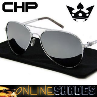 LIMITED Aviator Sunglasses SILVER MIRROR Mirrored CHP