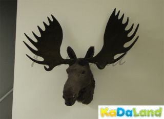   Animal Moose Head Moosehead Wall Mount Replica Wildlife Decor Cabin