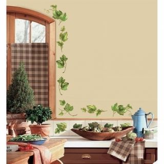 EVERGREEN IVY wall stickers 26 decals LEAVES VINES Kitchen CUSTOM room 