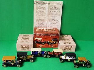 Lot of 6 1989 Readers Digest Classic Car Miniatures Authentic 