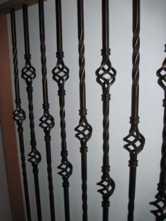 SINGLE OR DOUBLE BASKET BALUSTERS BLACK COPPER
