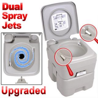 Portable 5 Gallon Toilet 2 Sprays Flush Camping Travel Outdoor/Indoor 