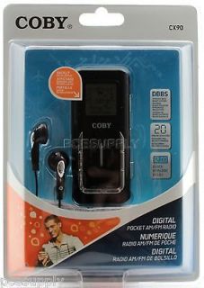   CX 90 Digital Portable AM FM Pocket Stereo Radio Earphones CX90 Black