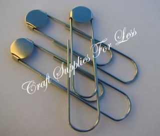25 Jumbo Paper Clips / Bookmarkers Glue Pad   Buttons