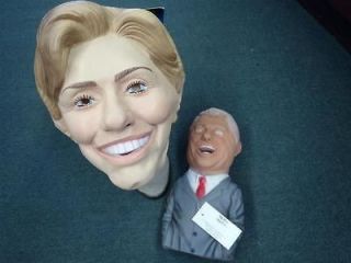   Rodham Clinton Full Head vinyl Political Mask with Bill Clinton Puppet