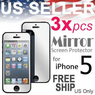 LOT of 3X Pcs iPhone 5 LCD MIRROR Screen Protector ~Free US Shipping~