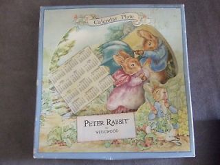 Peter Rabbit Wedgwood Calander plate year 2000 millenium New in Box 