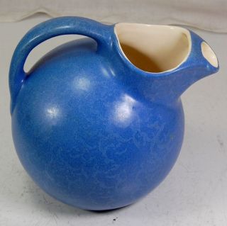 Vintage Rumrill Red Wing Ball Pitcher Mottled Blue