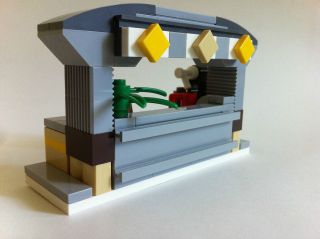 Custom Lego Roadside Coffee Stand for Modular Buildings City Town