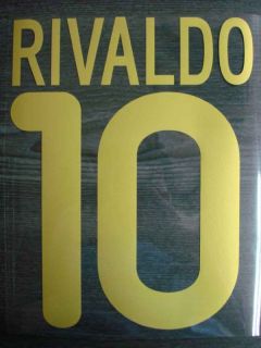 RETRO RIVALDO #10 Barcelona Home UCL 1999 2000 Nameset