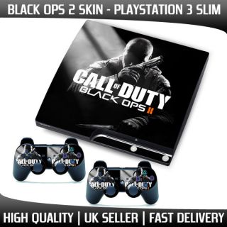 BLACK OPS 2 Playstation 3 Slim Skin Stickers + 2 Controller Skins 