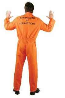 Inmate Prison JAIL UNIFORM Jumpsuit Costume ADULT S M L X