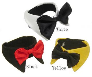 Dog bowe tie collar for small dogs, necktie formal bow tie in white 