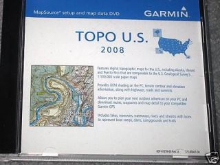 Garmin MapSource USA Topo 2008 DVD + 2g micro sd card 1100,000 scale