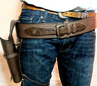 Cowboy Western Leather Holster & Gun Belt .38 or 357 Cal. R/Hand 32 