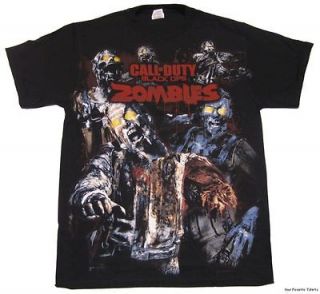 Licensed Call Of Duty Black Ops Zombies Big Print Adult Shirt S XXL