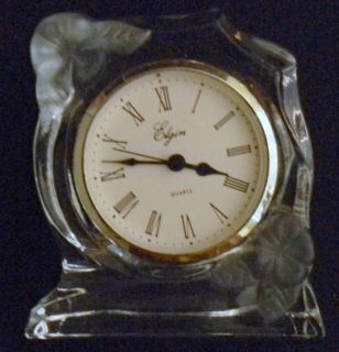 Elgin Heavy Glass Framed Quartz Clock West Germany