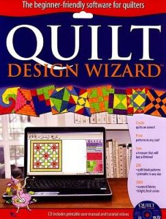 Quilt Design Wizard software CD   Electronic Quilt EQ quilting