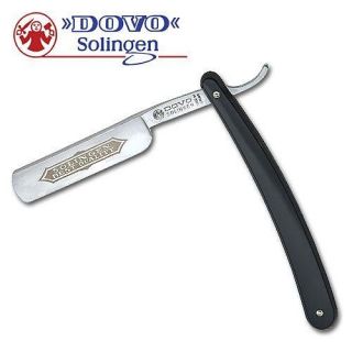 DOVO Straight Shave Razor Black Handle Sealed Packing